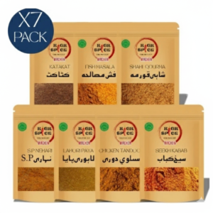 Weekly Pack II Pack Of 7 Shahi Qourma, Fish Masala, Katakat Masala, S.P Nehari, Lahori Paya Masala, Chiken Tandoori Masala, Seekh Kabab Masala